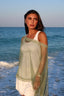 Green apple studded knit off shoulder