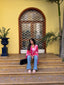 criss cross fuchsia top