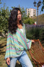 Rainbow crisscross top