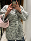 Grey embroidered wool blend jacket