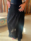 Linen Skirt Coverup in Black