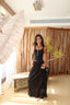 Linen Skirt Coverup in Black
