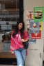criss cross fuchsia top
