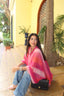 criss cross fuchsia top