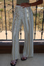 Vanilla bean embroidered linen pants
