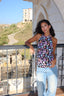 Flower bomb halter neck top