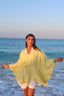Butter yellow poncho