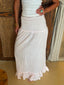 Linen Skirt Coverup in Rose
