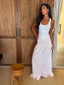 Linen Skirt Coverup in Rose