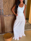 Linen Skirt Coverup in Rose