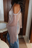 Chocolate knit studded off shoulder top