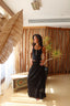 Linen Skirt Coverup in Black