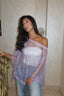 Berry Knit Studded off shoulder top