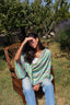 Rainbow crisscross top