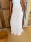 Linen Skirt Coverup in Rose