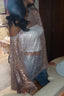 Chocolate knit studded off shoulder top