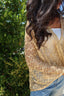 Gold criss cross top