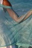 Aqua studded knit off shoulder top