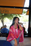 criss cross fuchsia top