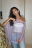 Berry Knit Studded off shoulder top