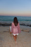 Mid Length mosaic rose kimono