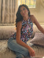 Flower bomb halter neck top