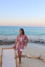 Mid Length mosaic rose kimono