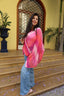 criss cross fuchsia top