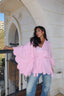 Baby pink poncho