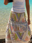 Pharaoh's Mosaic Skirt in White
