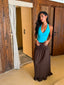 Linen Skirt Coverup in Brown