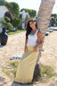 Linen Skirt Coverup in Yellow