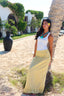 Linen Skirt Coverup in Yellow