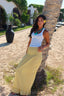 Linen Skirt Coverup in Yellow