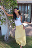 Linen Skirt Coverup in Yellow