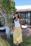 Linen Skirt Coverup in Yellow