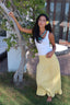 Linen Skirt Coverup in Yellow