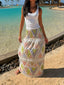 Pharaoh's Mosaic Skirt in White